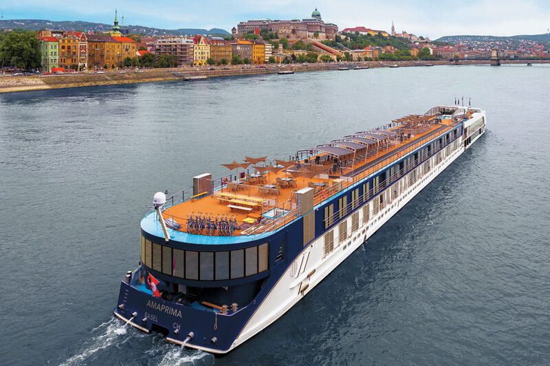 River cruise ship on a European river